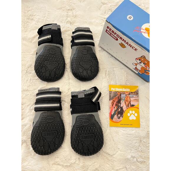 NEW QUMY PET Performance Dog Shoes Indoors / Outdoors Black Sz 6 Large 52-65lbs - Picture 7 of 12